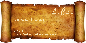 Laskay Csaba névjegykártya